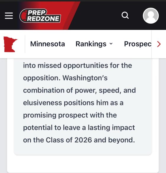 "Suga" Sean Washington lll (@s_washington12) on Twitter photo Thank you <a href="/ZackPatraw/">Zack Patraw</a> and <a href="/PrepRedzoneMN/">Prep Redzone Minnesota</a> for the write up in the article about top 2026 running backs in Minnesota!
<a href="/BSMFootball/">BSM Football</a> <a href="/seanmcmenomy1/">seanmcmenomy</a> Thank you <a href="/ZackPatraw/">Zack Patraw</a> and <a href="/PrepRedzoneMN/">Prep Redzone Minnesota</a> for the write up in the article about top 2026 running backs in Minnesota!
<a href="/BSMFootball/">BSM Football</a> <a href="/seanmcmenomy1/">seanmcmenomy</a>