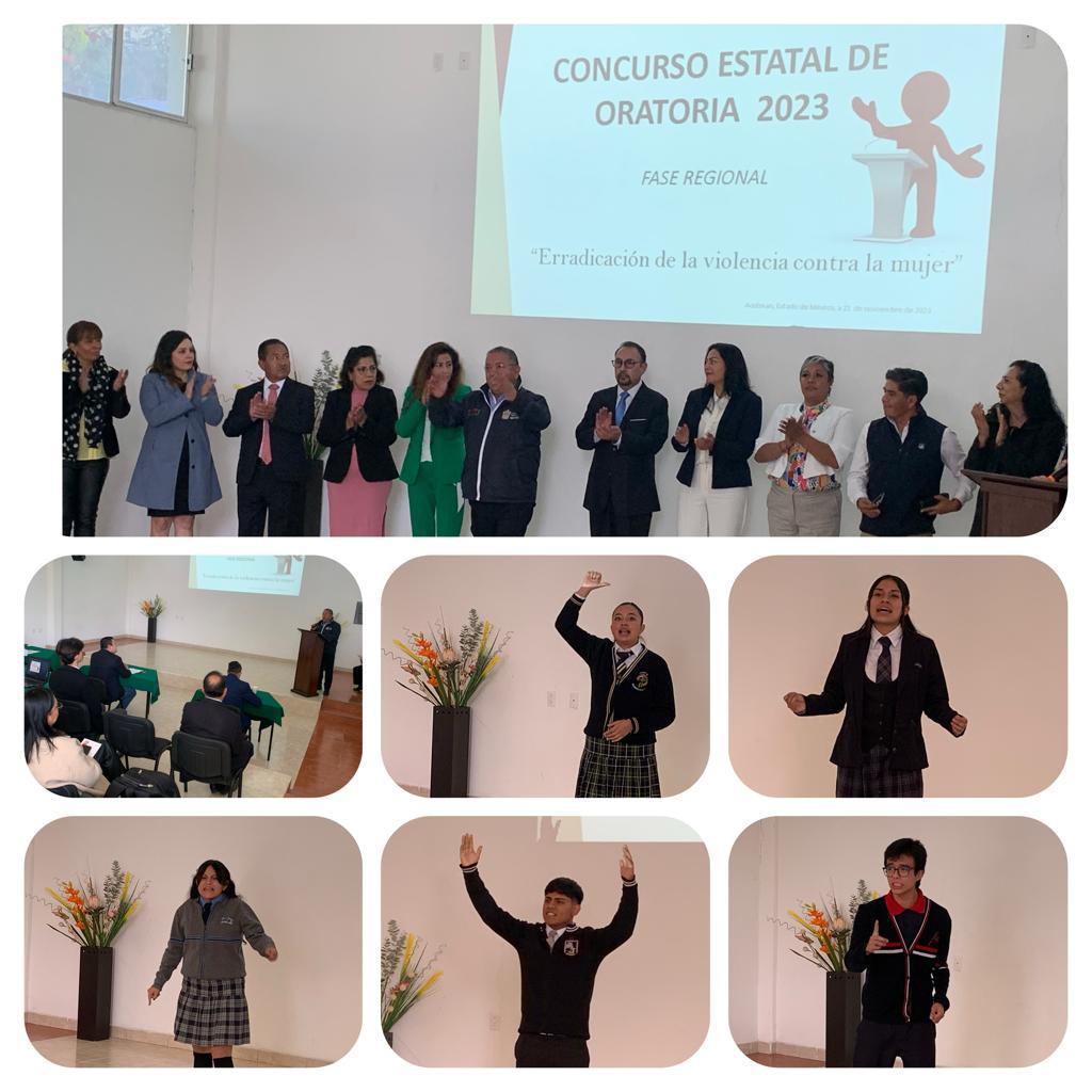 SBGOriente's tweet photo. Hoy se llevó a cabo el Concurso Estatal de Oratoria 2023 de #EMS sobre la Erradicación de la violencia contra las mujeres Fase Regional, en la #EPO107, al que asistió el Dr. Edmundo Martínez Vidal, encargado de @SBGOriente. El evento estuvo lleno de pasión y elocuencia. 👏👍🗣️ https://t.co/c6R167mehm
