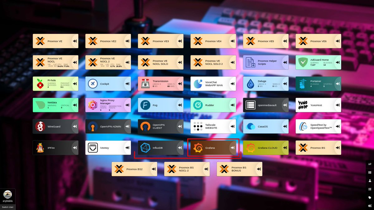 BlablaLinux's tweet image. #Proxmox VE - Nouveau service ❗❓
#Grafana se chargera de réaliser les tableaux de bord grâce aux bases de données en provenances d&apos; #InfluxDB 😉
C&apos;est beau la théorie, maintenant, il ne reste plus qu&apos;à mettre ça en pratique 😜