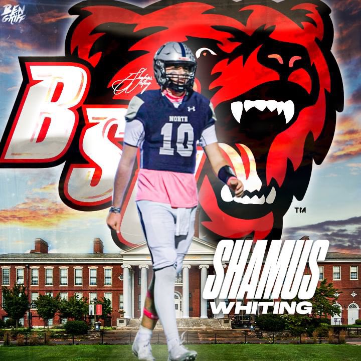 Grateful to announce my commitment to play MASCAC football at Bridgewater State University. I’d like to thank my coaches, friends and especially my family for always supporting me to play the game I love at the next level. 
!!GO BEARS!!🐻
“Trust the Process, Embrace the Grind”