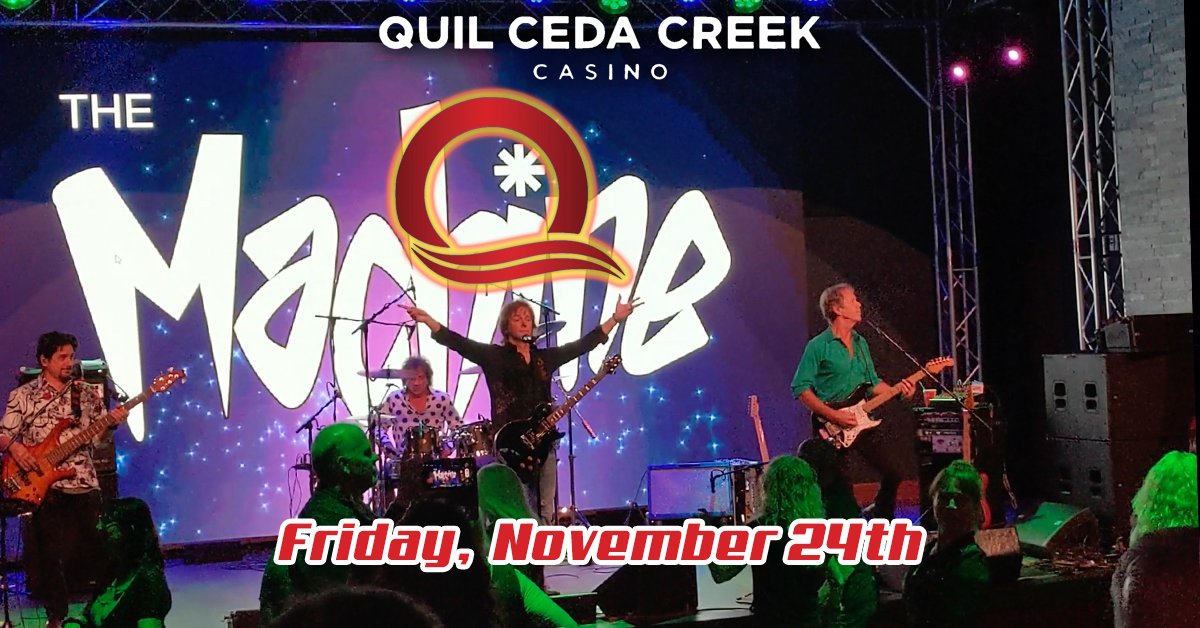 Machine_Seattle's tweet image. This Friday, 11/24- come on out to @QCCcasino and dance off all that turkey with your four favorite turkeys, The Machine. See ya at 9pm. Free show! 🎸🎸🥁🎶🎵
TheMachineBand.com
