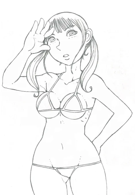 ツインテールってあんまり描かないわね 