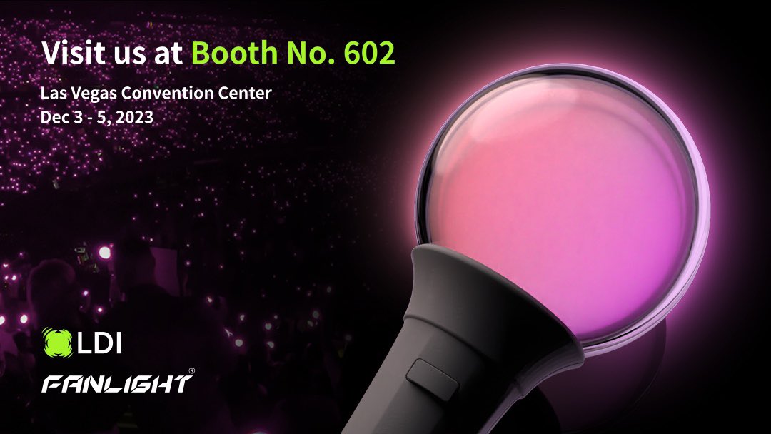 13 days left until #LDI2023 in Las Vegas! 

The Fanlight team is excited to participate as an exhibitor for the first time. 
Please visit us at booth no. 602. 

Let’s talk about the technology that Fanlight brings to live events! 🔥

#Fanlight #LDI2023 #fandoms #concertlighting