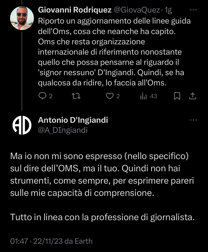 A_DIngiandi's tweet photo. Quando fanno i bulletti, ma poi, li rimetti al posto loro.
Capisce lui… 😂
#Rodriquez #Informazione https://t.co/XXfClseGaY