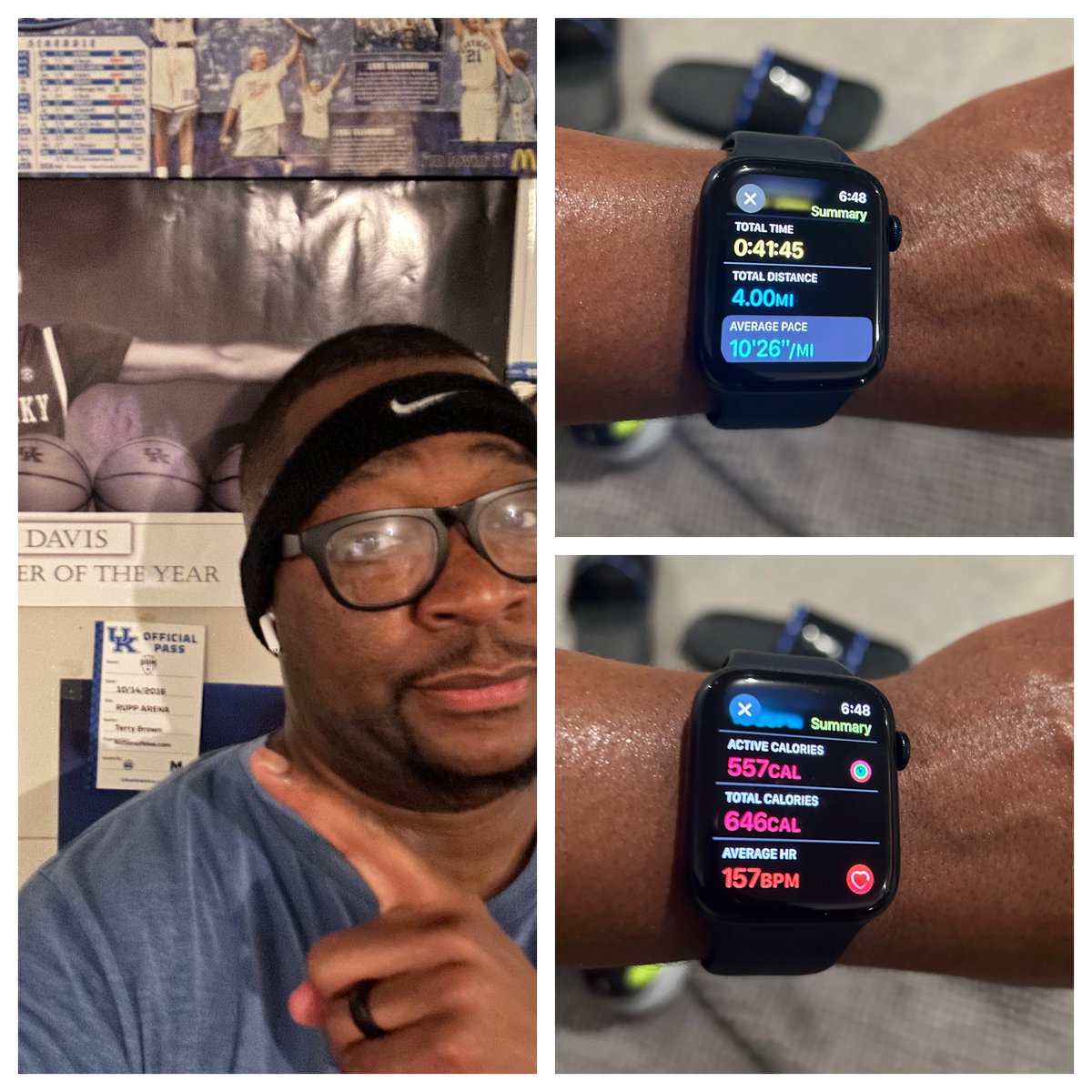 TBrown_80's tweet photo. 4.0 miles because “why not?” #RunTCB https://t.co/itfv4n7T3t