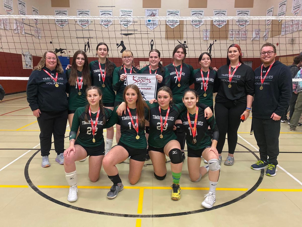 Our Lady Timberwolves claimed the banner at the 2A girls qualifier on Saturday! Our team will now compete at the provincial tournament in La Scie. Congratulations to the players and coaches and to Aidan for being named MVP of the tournament! <a href="/schoolsportsnl/">School Sports NL</a> #ssnlqualifiers