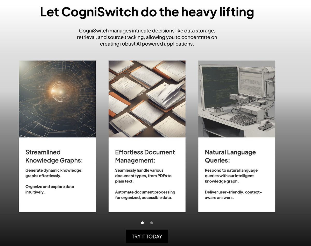 LlamaIndex <> <a href="/CogniSwitch/">CogniSwitch.ai</a> 🧠

Building advanced RAG is complicated in terms of both ingestion and retrieval.

CogniSwitch abstracts this with a fusion RAG approach combining vectors/KGs/rules!

You can now use in <a href="/llama_index/">LlamaIndex 🦙</a> either on its own (query engine) OR as a tool in an