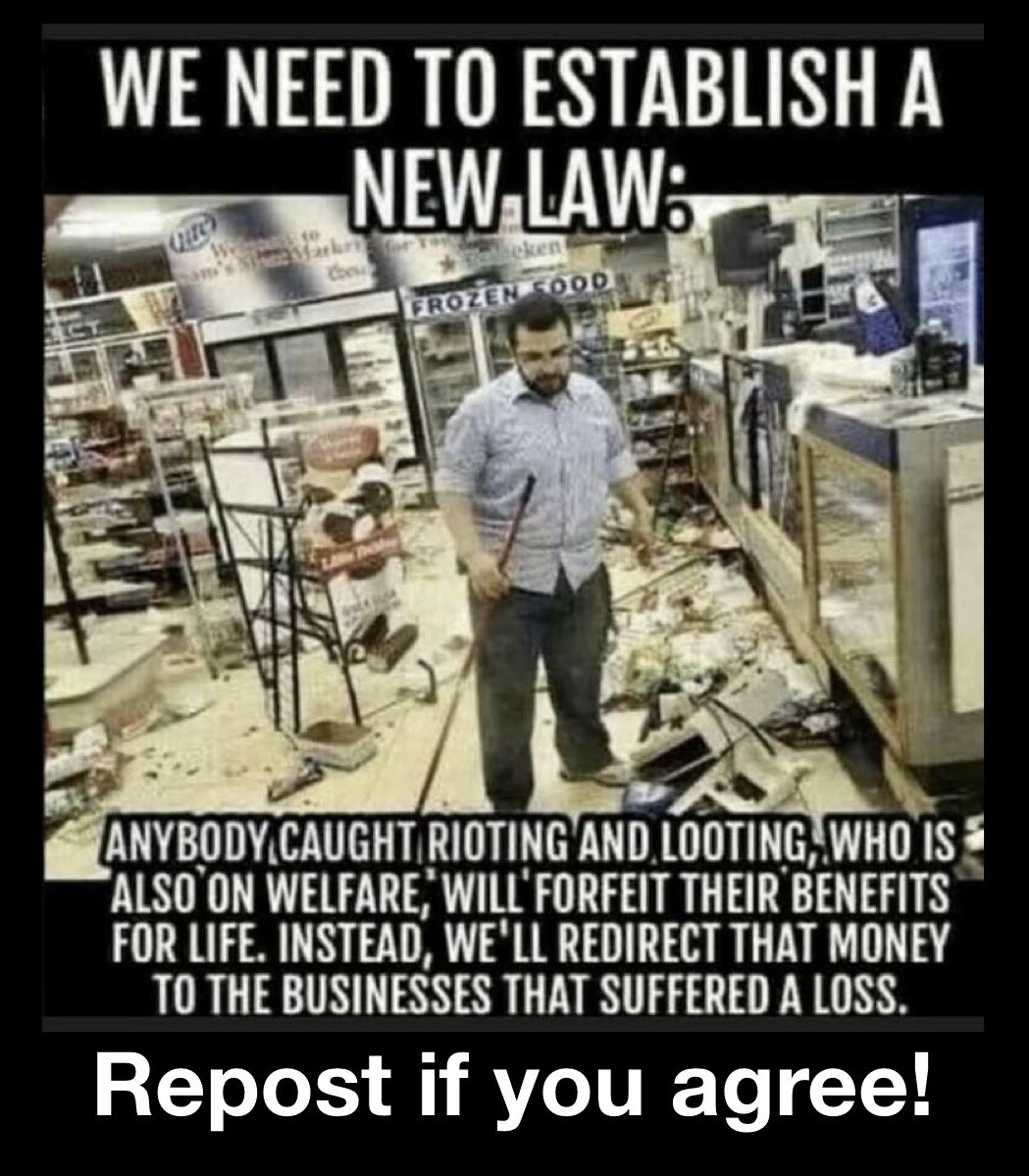 Businesses should be compensated for their losses from the people that caused it. Restore law & order❗️