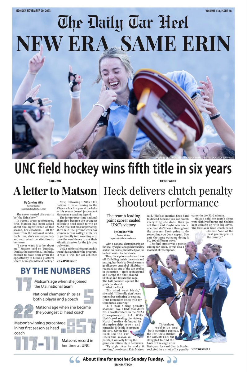shelbymswanson's tweet photo. No Hark The Pod this week. Too busy making a special edition paper.

Which, speaking of, if you want a copy - please let me know! I’ve had a few people reach out who wanted one but couldn’t make the distribution yesterday.

Super grateful for everyone’s support of @dthsports ‼️ https://t.co/3R9U0jDkit