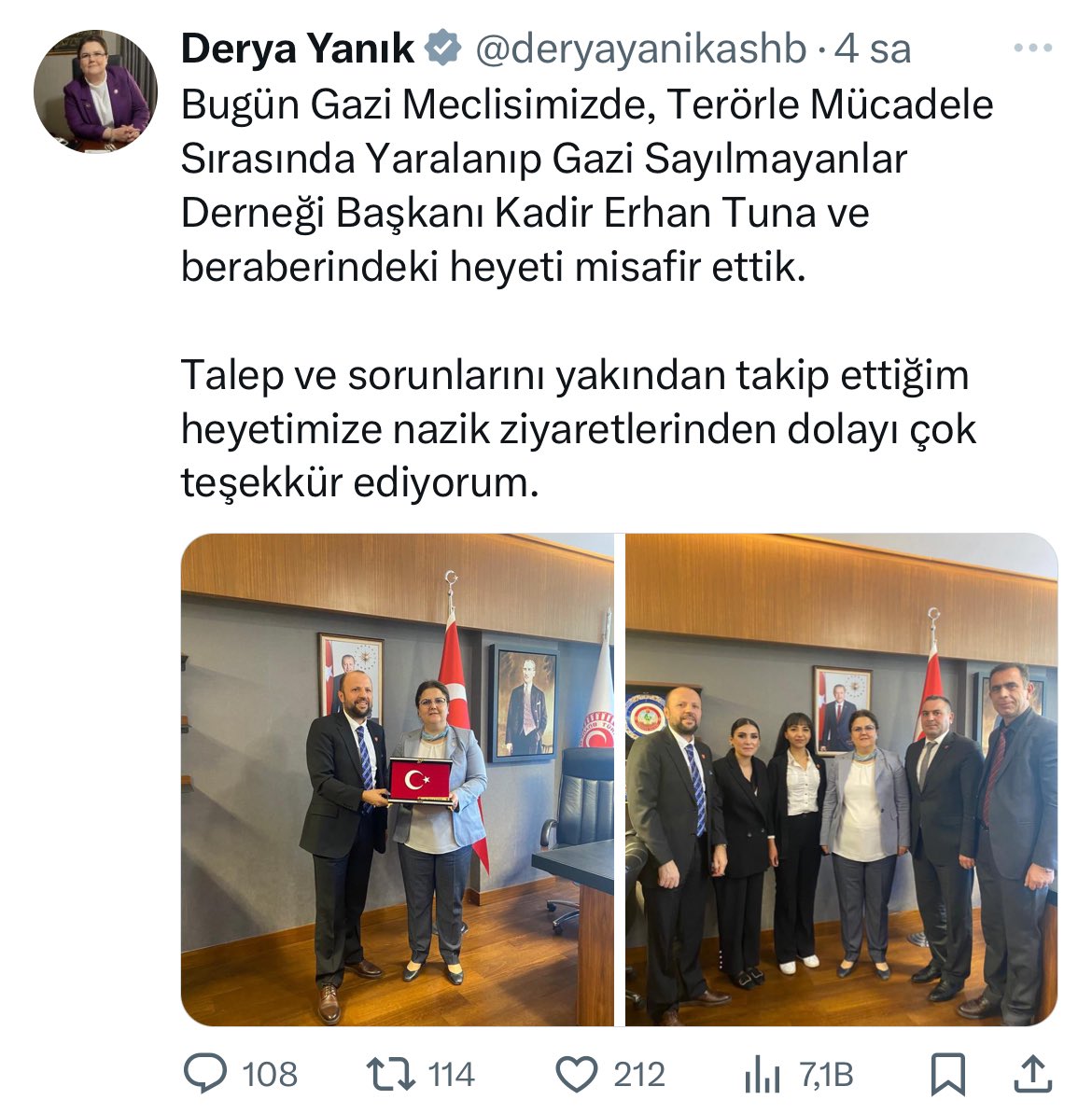 KadirErhanTuna's tweet photo. #Mücadele #Tmsy #Gazisayılmayankahramanlar = @TmsyGaziler @RTErdogan @avfatmaoncu @deryayanikashb @Akparti @MahinurOzdemir @tcailesosyal https://t.co/NCee3QNSKI