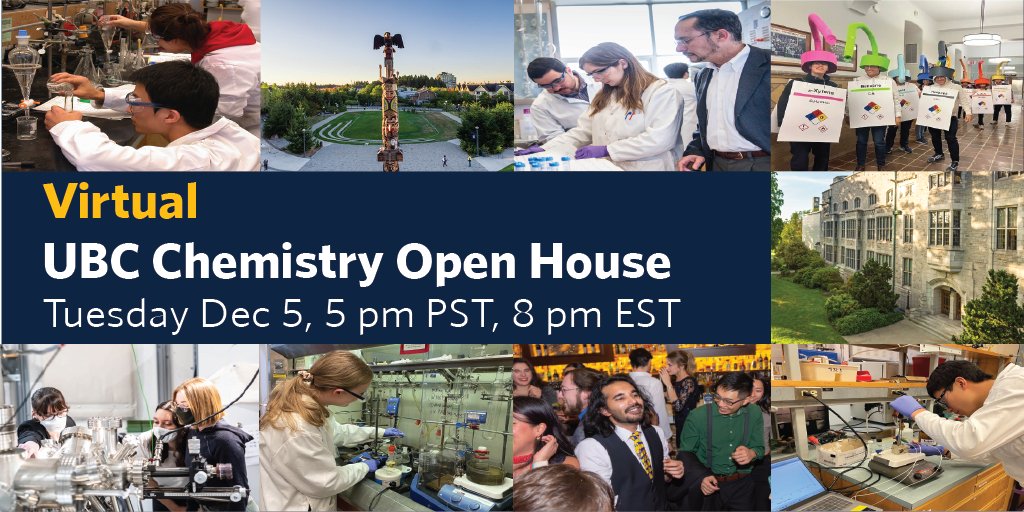Interested in conducting research at UBC Chemistry? Join us on GatherTown to speak to our renowned faculty members & current graduate students. Learn more about our cutting-edge research programs, our facilities, and scholarship & award opportunities. bit.ly/UBCGrad2023