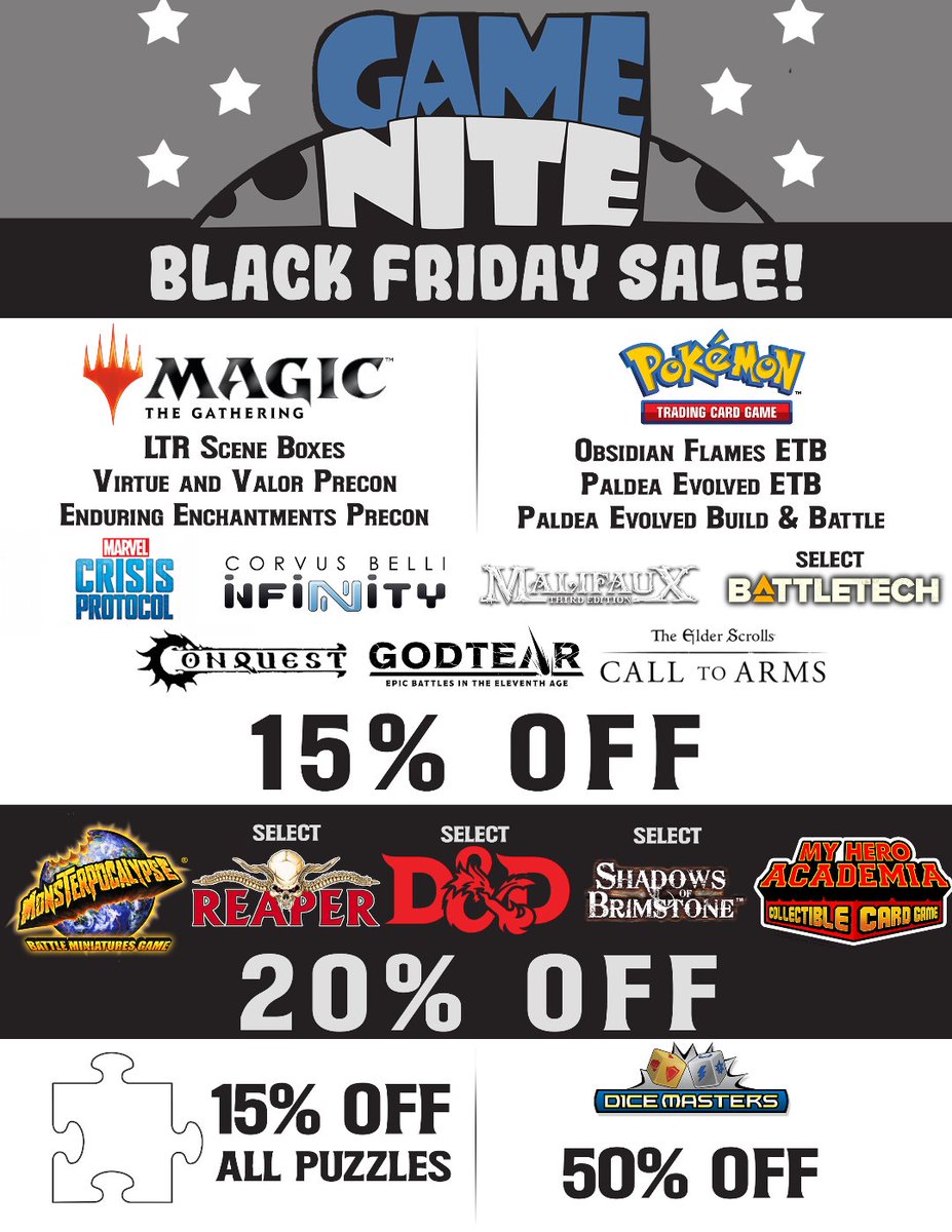 Black Friday Sale starts at 12:00pm on the 24th!