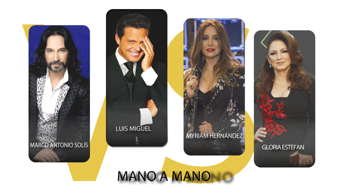 TeleNostalgia's tweet photo. Ya está disponible el duelo de esta semana.
En esta oportunidad puedes enfrentarlos como quieras
MARCO ANTONIO SOLÍS VS. LUIS MIGUEL
MYRIAM HERNÁNDEZ VS. GLORIA ESTEFAN
Puedes dejar tu mensaje con la pareja que quieres ver en el Mano a Mano
#TLN #LaMaquinaDelTiempo #telenostalgia https://t.co/y87eWGIldH