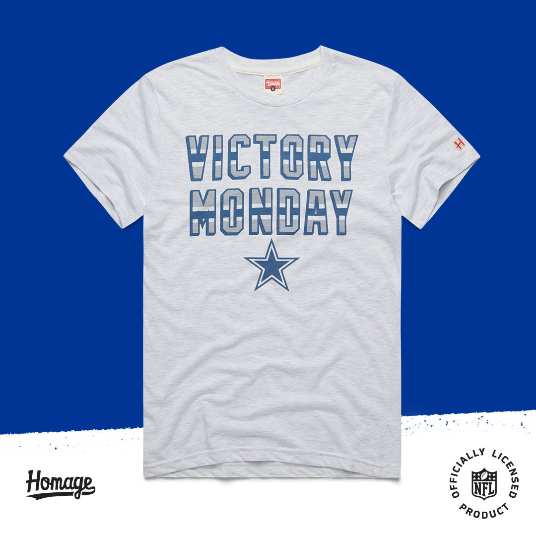🚨 GIVEAWAY 🚨 

Every week after the Cowboys win our friends at HOMAGE are giving away a Victory Monday t-shirt!

To enter
- Follow us
- Follow <a href="/HOMAGE/">HOMAGE</a>
- Like/Retweet this tweet

NoPurNec. 50U.S.+DC21+. EntryEnds 11/15/2023. Voidwhereprohib. SeeRules: trib.al/RM3j1JV