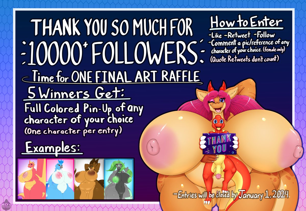 BdCharmeleon's tweet photo. Thank you so much for 10K+ Followers.
💖LETS DO ONE FINAL RAFFLE💖
✨5 Winners Total✨

How To Enter:
💖Like  💖Retweet  💖Follow
💖Leave a Comment with a character of your choice
💖(More Details Below)

Thank you all so much for everything!
💖Raffle ends on January 1st, 2024 https://t.co/zB8Df2UPls