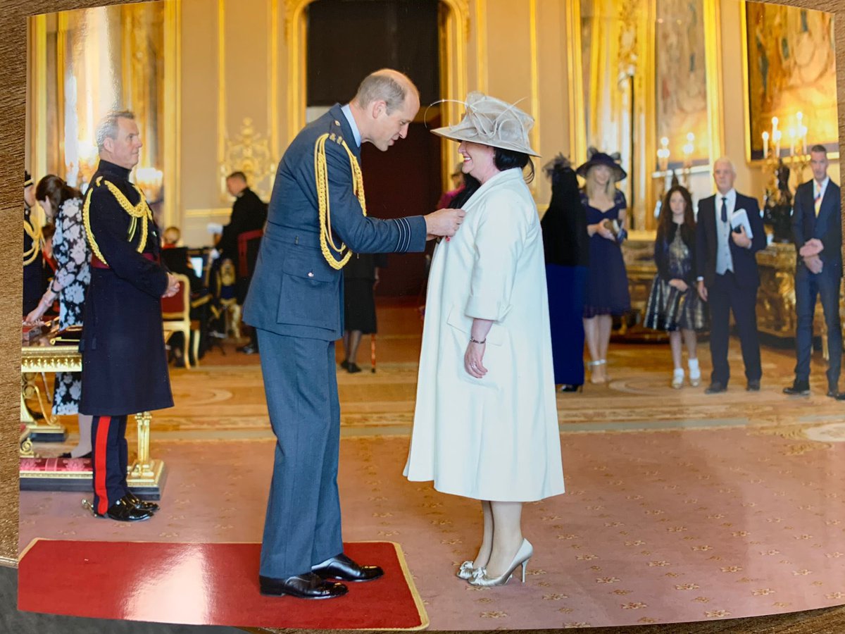Congratulations to our principal <a href="/patbb3/">Pat Brennan-Barrett</a> who was presented with her OBE by HRH The Prince of Wales (<a href="/KensingtonRoyal/">The Prince and Princess of Wales</a>) during a ceremony at Windsor Castle in recognition of her 36 years of service to Further Education.