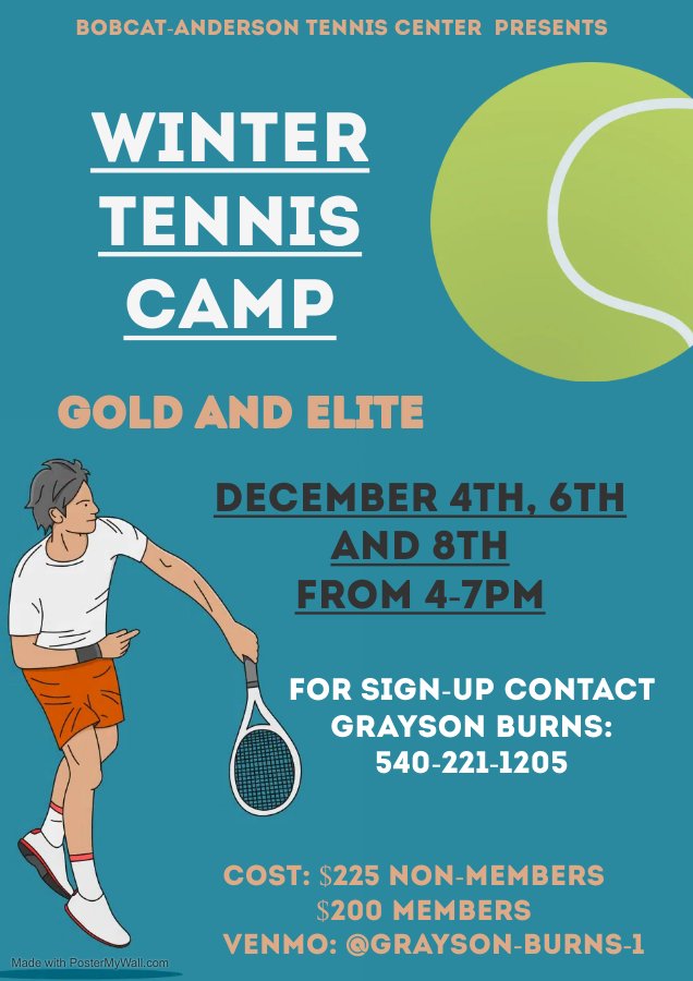 BobcatAndersonT's tweet photo. Gold and Elite level players!! We have a camp coming up 👀
#TennisCamp #Bozeman #Montana https://t.co/TE8TWFYZs2