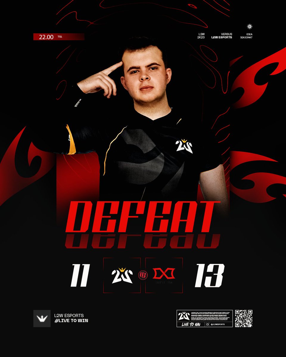 NT Takım 👊

ESEA Season 47: Main Division maçında rakibimiz INFINITE ekibine karşı 13-11 mağlup oluyoruz. 

#Live2Win | #EseaS47