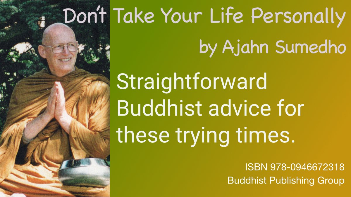 "One of the best books on Buddhism that I have read." [From a 5 🌟🌟🌟🌟🌟 review] 'Don't Take Your Life Personally' by Theravadin monk Ajahn Sumedho  tinyurl.com/AJDtylp
Or a bookshop ISBN 9780946672318 
Theravada