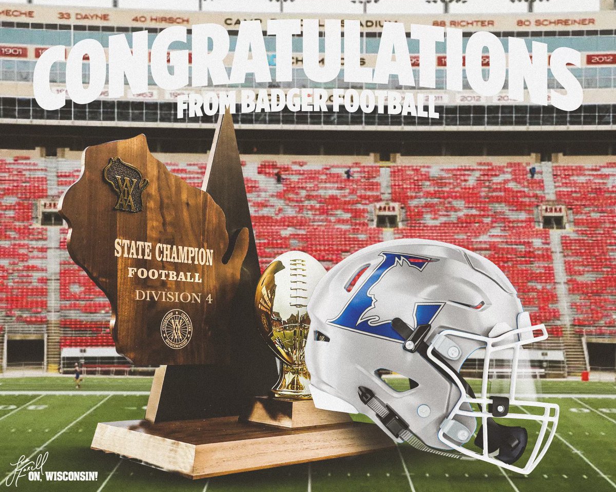 Congratulations to the Wisconsin Division 4 State Champions <a href="/LodiHSfootball/">Lodi Football</a>