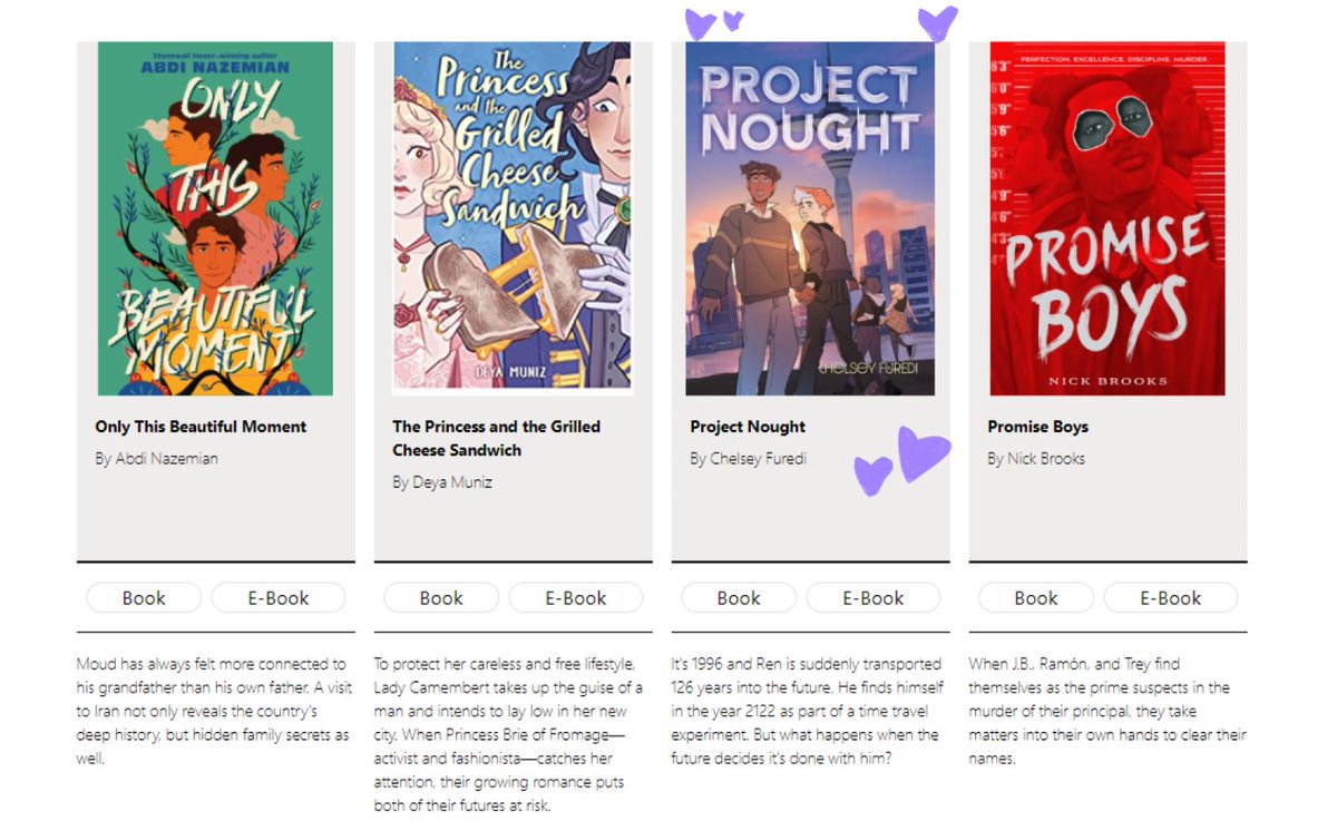 Thank you @nypl New York Public Library for naming Project Nought on your best teen books list !! 💜💙