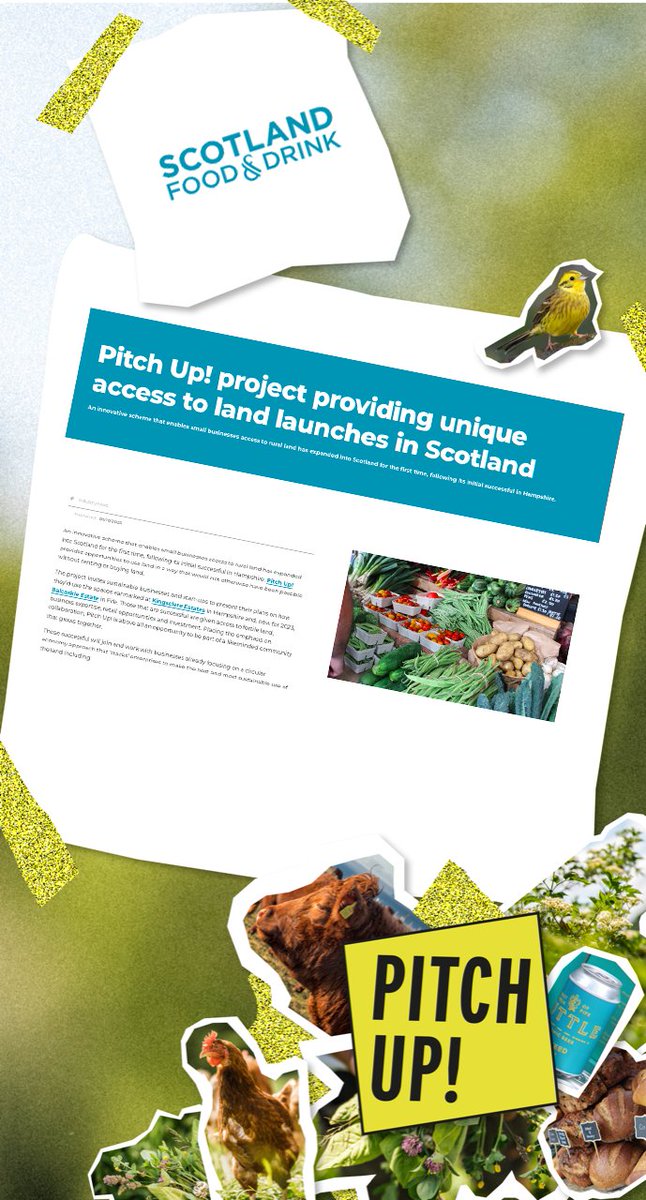 Thanks @scotfooddrink for sharing the news of our Pitch Up! collaboration with Balcaskie Estate and @bowhousefife! foodanddrink.scot/our-industry/n… #pitchup