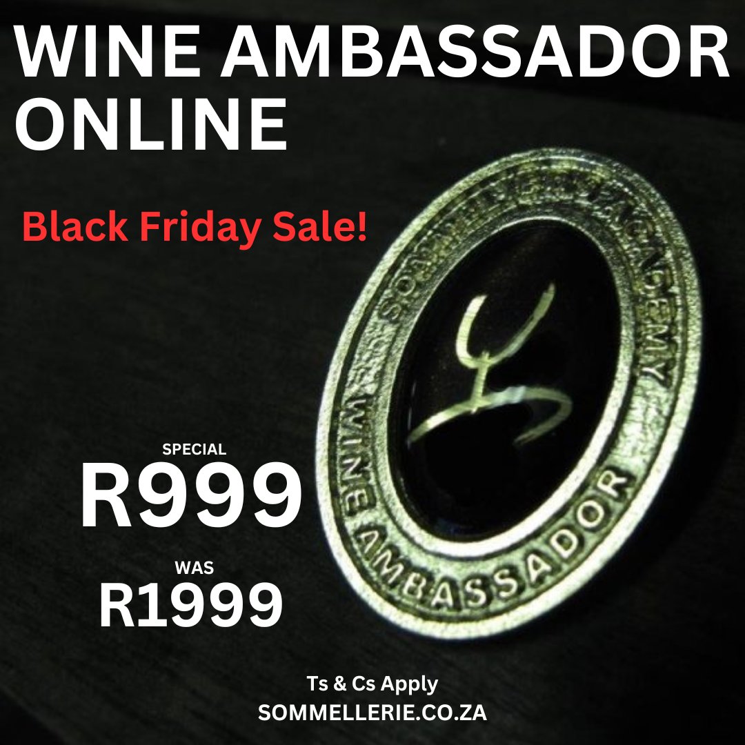 Educate yourself! Black Friday rate, only on sommellerie.co.za