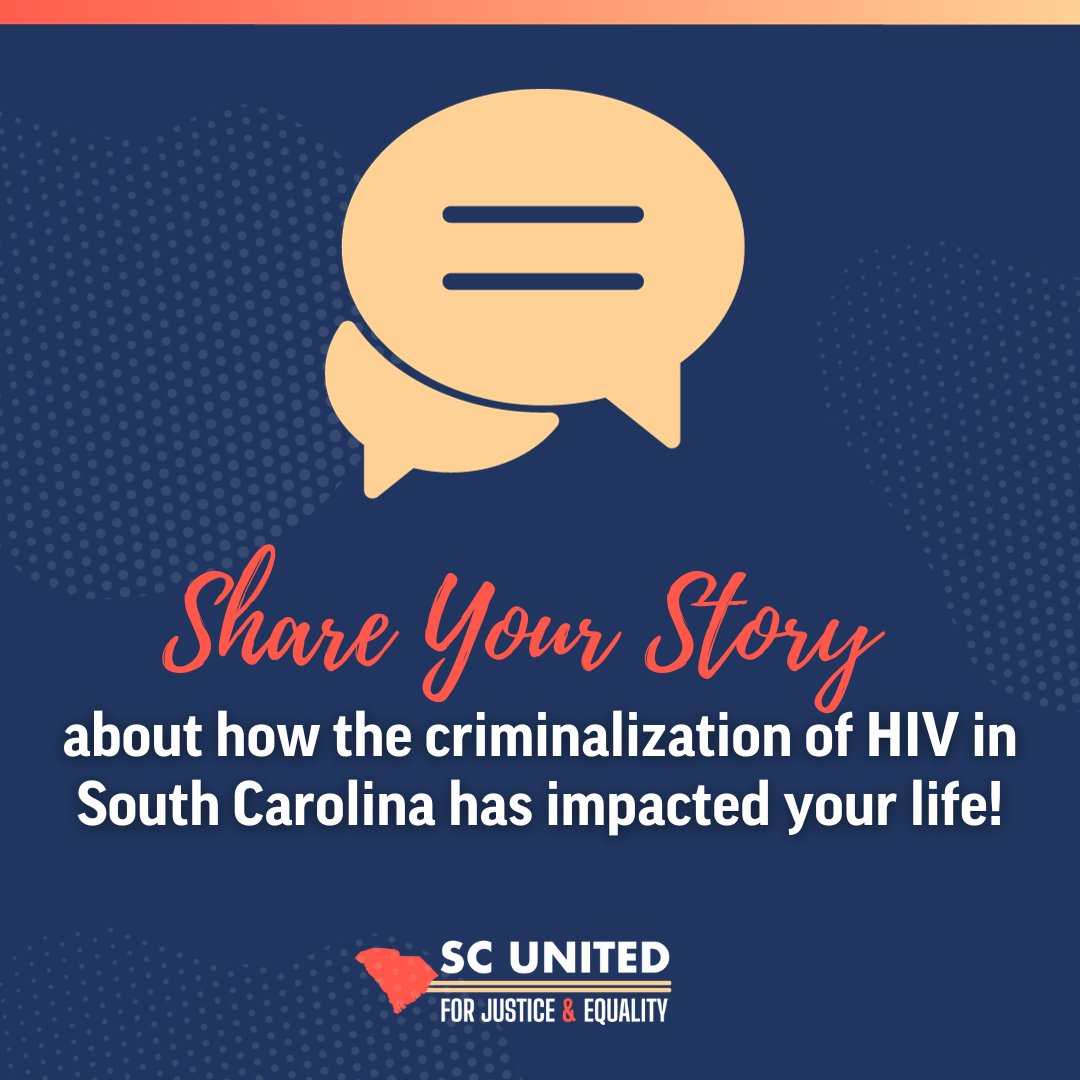 #HIVisNotaCrime is a statewide public education campaign to end the criminalization of HIV in South Carolina – and we want to hear from you! How has the criminalization of HIV in South Carolina affected you or the people you love? Share your story: southcarolinaunited.org/hivisnotacrime…