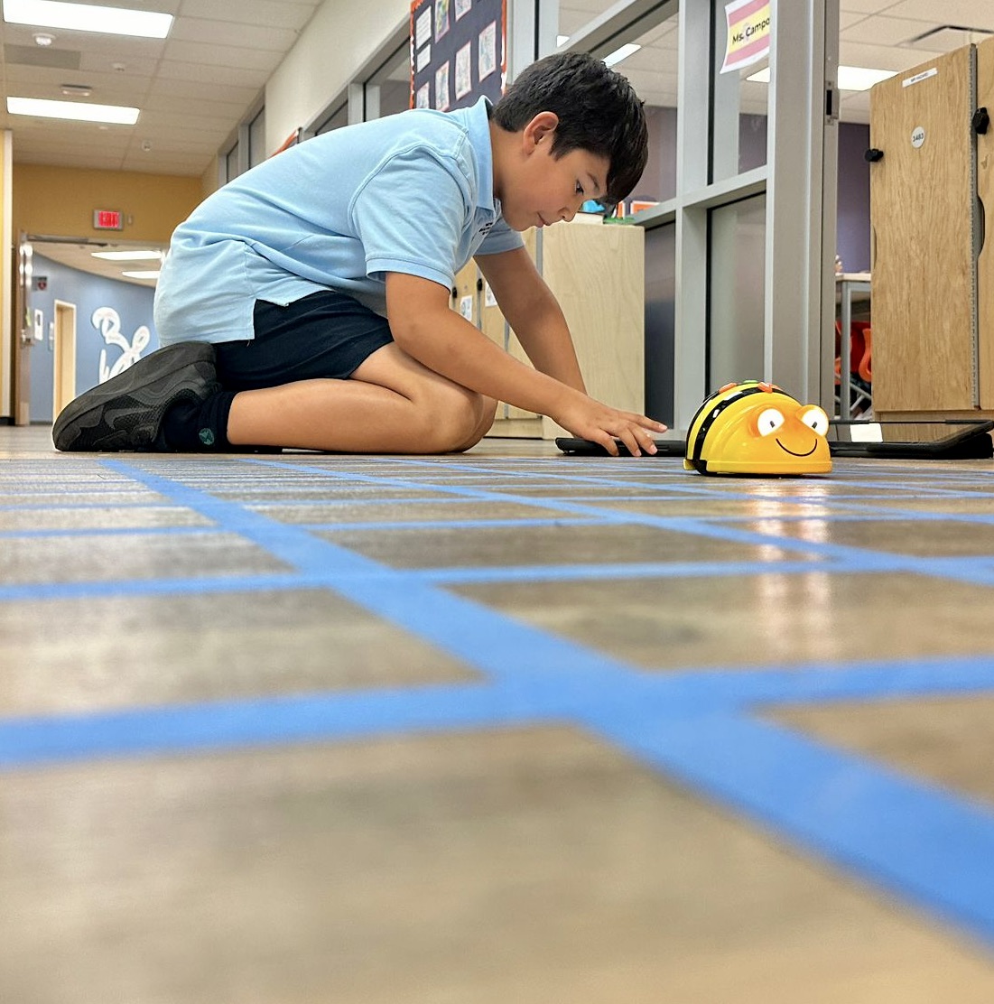 BISHouston's tweet photo. Bringing the learning to life with world-class technology-enabled learning.  Igniting our imagination with #Year6 programming Beebots in maths, investigating position and direction using co-ordinates! #BISHouston #createyourfuture @leswatson82 https://t.co/JUHDK4YfAN