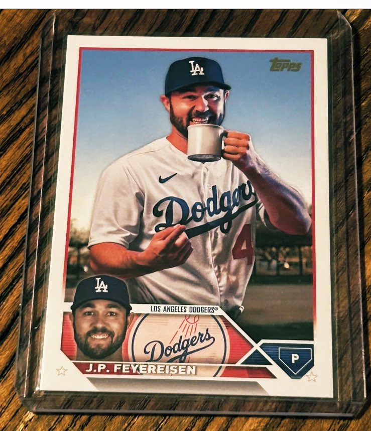 Is this a baseball card or a coffee card?#Topps #Dodgers  #coffeeclub