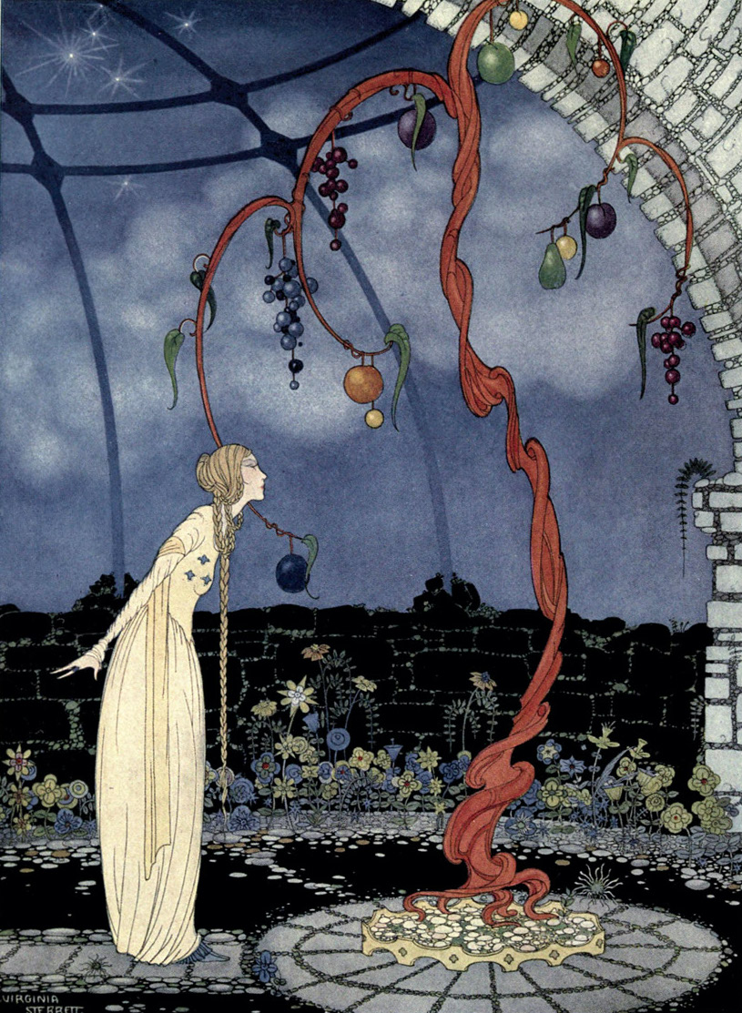 'Rosalie saw before her eyes a tree of marvellous beauty', 1920. One of several illustrations by the wonderful Virginia Frances Sterrett which we have for sale in our online prints shop: publicdomainreview.org/shop/fine-art-…