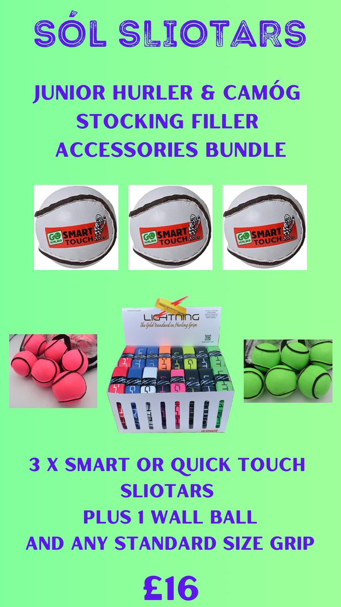 1st of our Christmas Markets up this weekend

Gort na Móna Sat 25th Nov 3-6pm

Lámh Dhearg Sun 26th Nov 2-6pm 

Come along &amp; check out our stall of GAA Equipment: Hurls, Sliotars, Lightning Grips, Helmets
Murphys Gaelic Gloves and Footballs 
Rebounder Nets &amp; More