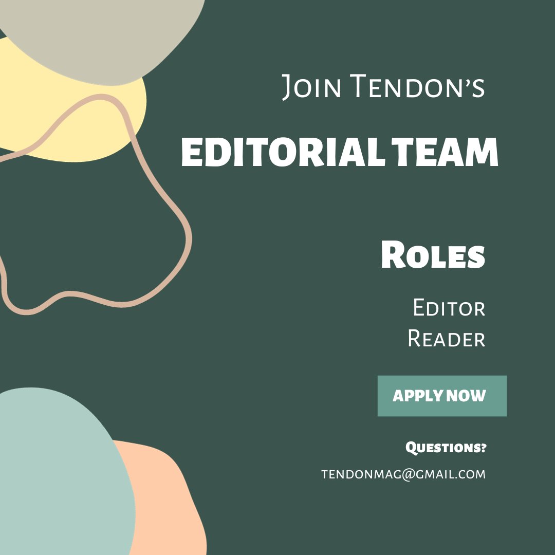 We're looking for additions to our editorial team! Interested? Fill out a brief application at: forms.gle/Fgi3H9U1U3ELBi…