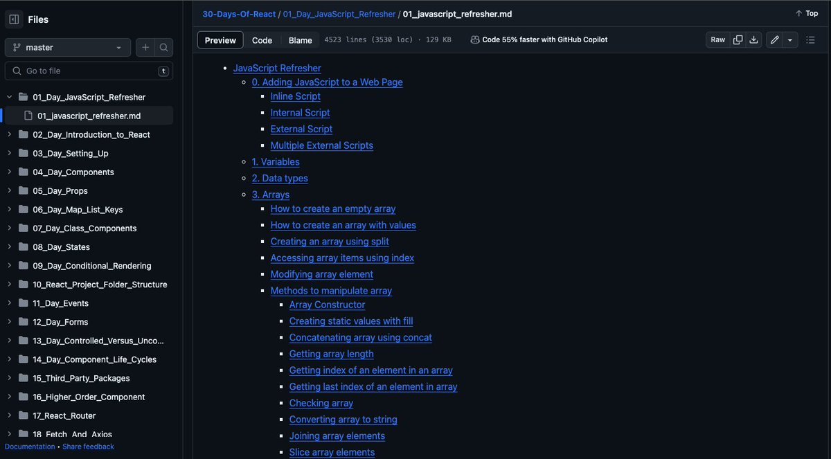 B_sheu_jnr's tweet image. Day 1 of the 30-day react challenge completed. 
Basically did a javascript refresher today. starting from the basics like variables up to classes and DOM all in a day.
#reactjs #30daysofReactJs #30daysChallenge