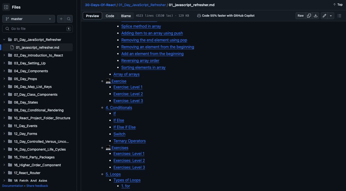 B_sheu_jnr's tweet image. Day 1 of the 30-day react challenge completed. 
Basically did a javascript refresher today. starting from the basics like variables up to classes and DOM all in a day.
#reactjs #30daysofReactJs #30daysChallenge
