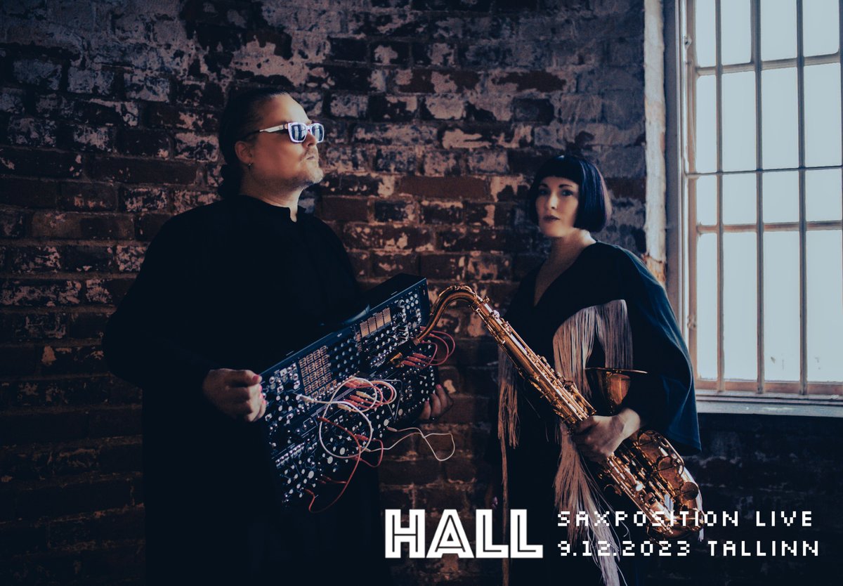 VilleMJHyvonen's tweet photo. Playing live at HALL, Tallinn again - this time with Saxposition. 9.12.2023 #livemusic #halltallinn #ambient #postclub https://t.co/S8oi3UXCVb