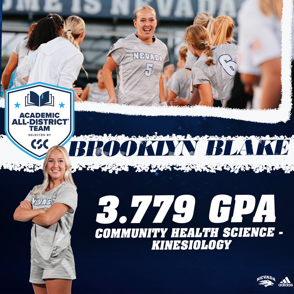 NevadaWSOC's tweet photo. 4️⃣ members of our Pack earn 𝐀𝐜𝐚𝐝𝐞𝐦𝐢𝐜 𝐀𝐥𝐥-𝐃𝐢𝐬𝐭𝐫𝐢𝐜𝐭 𝐇𝐨𝐧𝐨𝐫𝐬 from @CollSportsComm 🤩📚

Congrats, Lauren, Caly, Brooklyn and Penny! 💙🐺

📰| https://t.co/Q5yatEXhAq

#BattleBorn | #WolfPack150 https://t.co/6Bgfualo7U