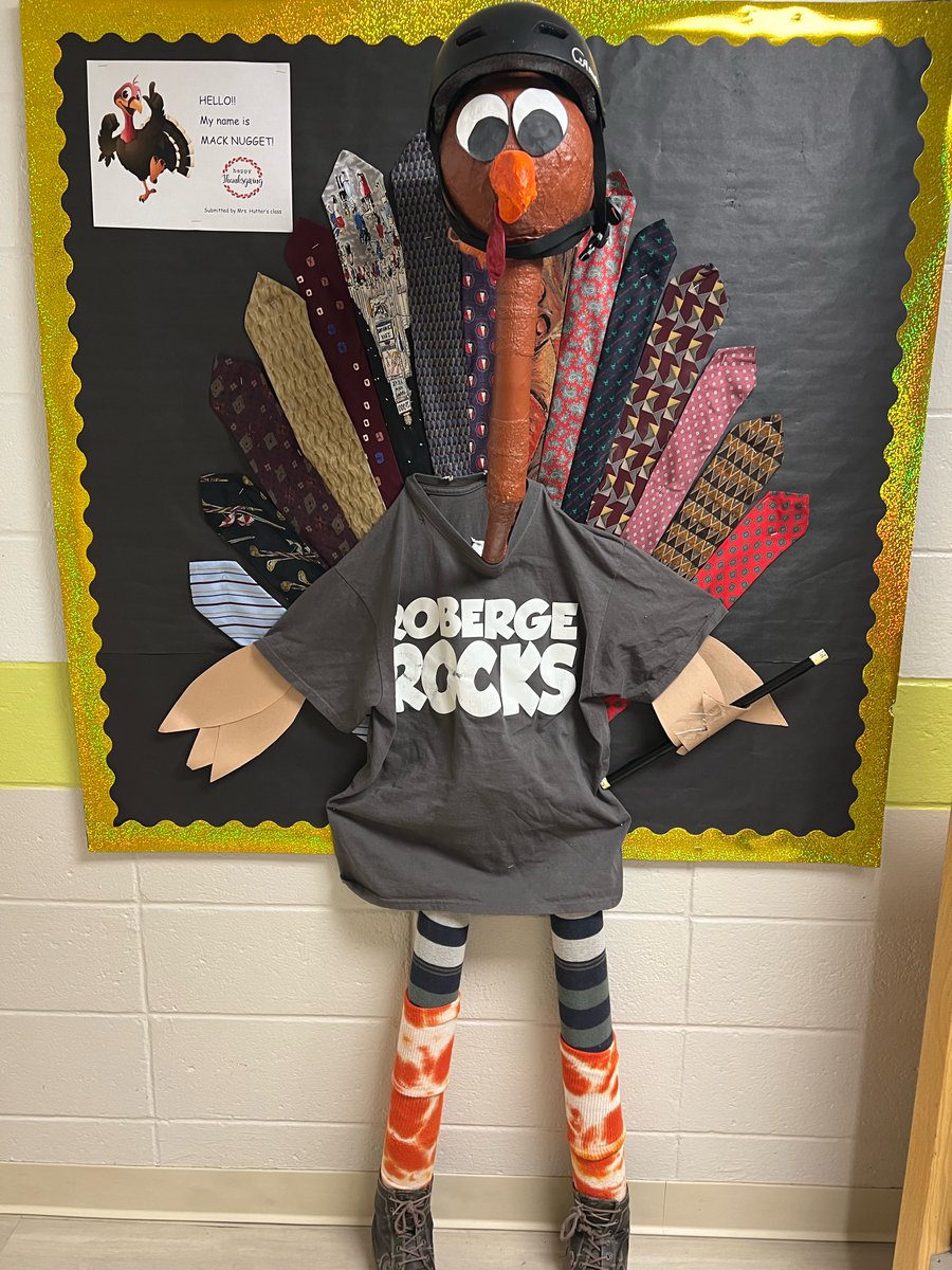 RobergeES's tweet photo. Thank you to all our students for participating in our annual "Name the Roberge Turkey Contest" The winning name was submitted by Mrs. Hutter's First Grade class.  Say hello to "MACK NUGGET" https://t.co/6WYAINJE1l
