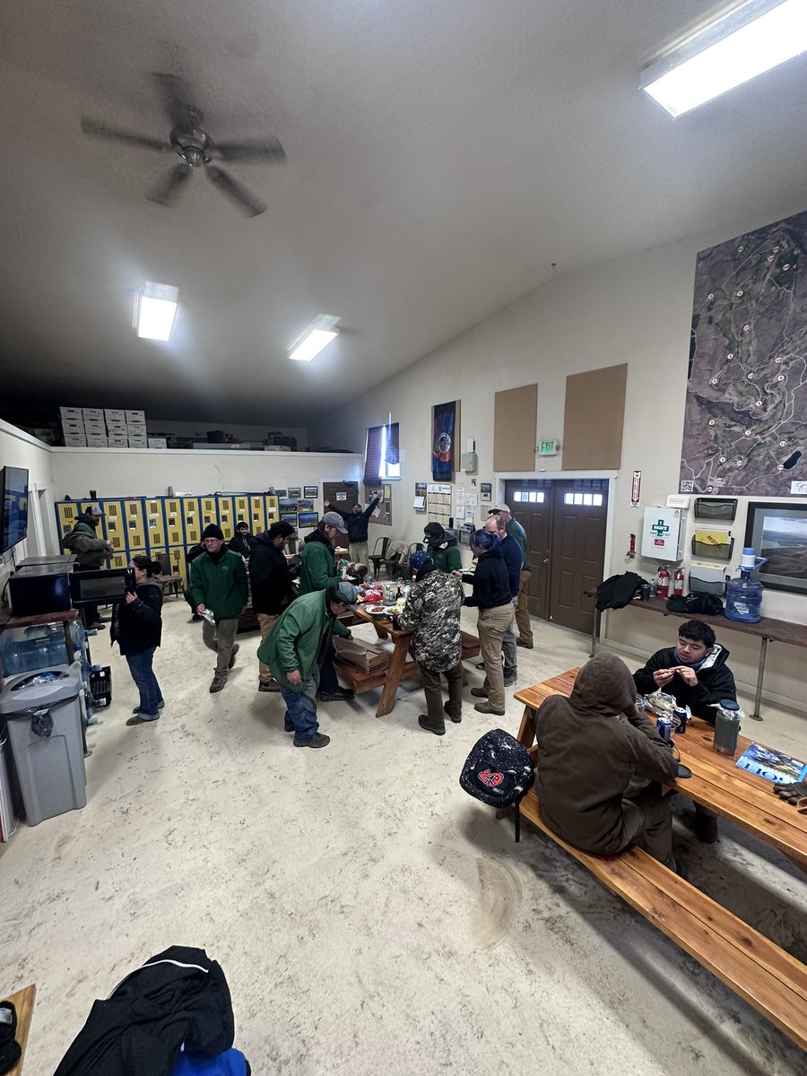 Turfbombero's tweet photo. Thanksgiving potluck was a success! Not sure how productive we’ll be this afternoon. Thankful for this crew! #CREWFIRST https://t.co/676ZfJxrvA