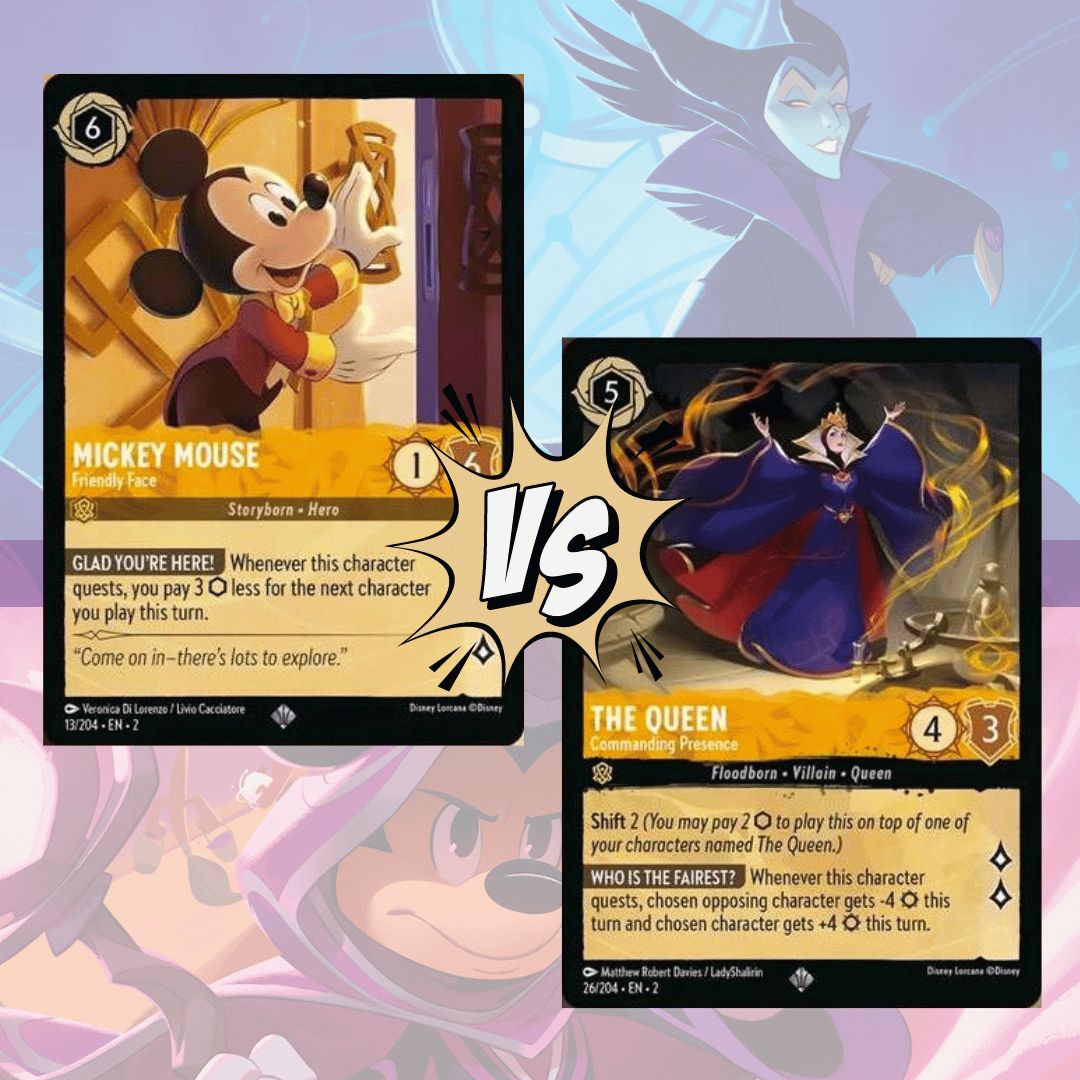 🌟 Mickey  VS the Queen  🔮

You can only choose one. Who are you going with?

#lorcana #DisneyLorcana #CollectibleCards #CardGameCommunity #FantasyGaming #DisneyMagic  #RiftgateGames