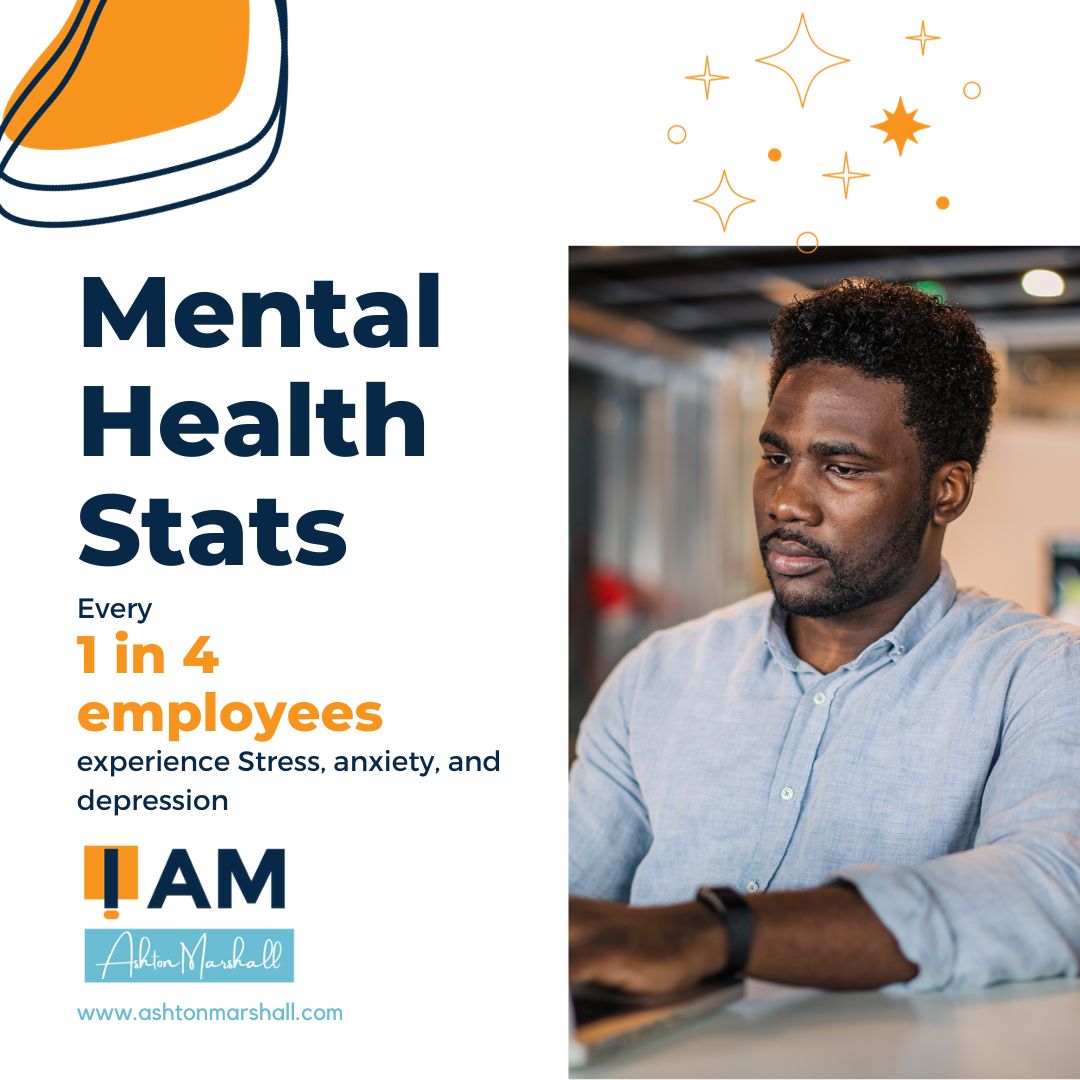 Creating a mentally healthy workplace is a shared responsibility. #WorkplaceWellness #MentalHealthAtWork #SupportAtWork #MentalHealthStats #HealthyWorkplace #WellnessJourney