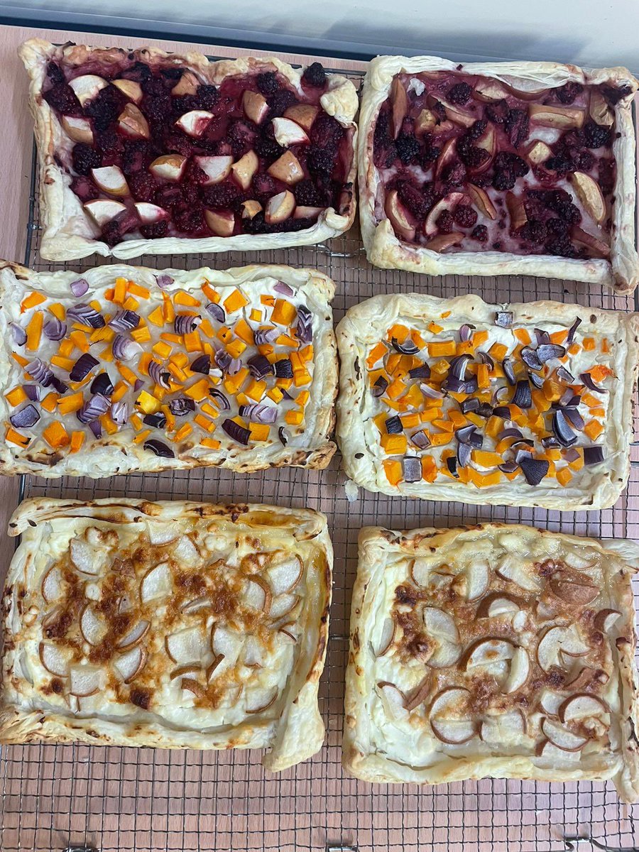 Today, we have worked together to make some delicious seasonal tarts, ready to eat tomorrow 😋 can’t wait!