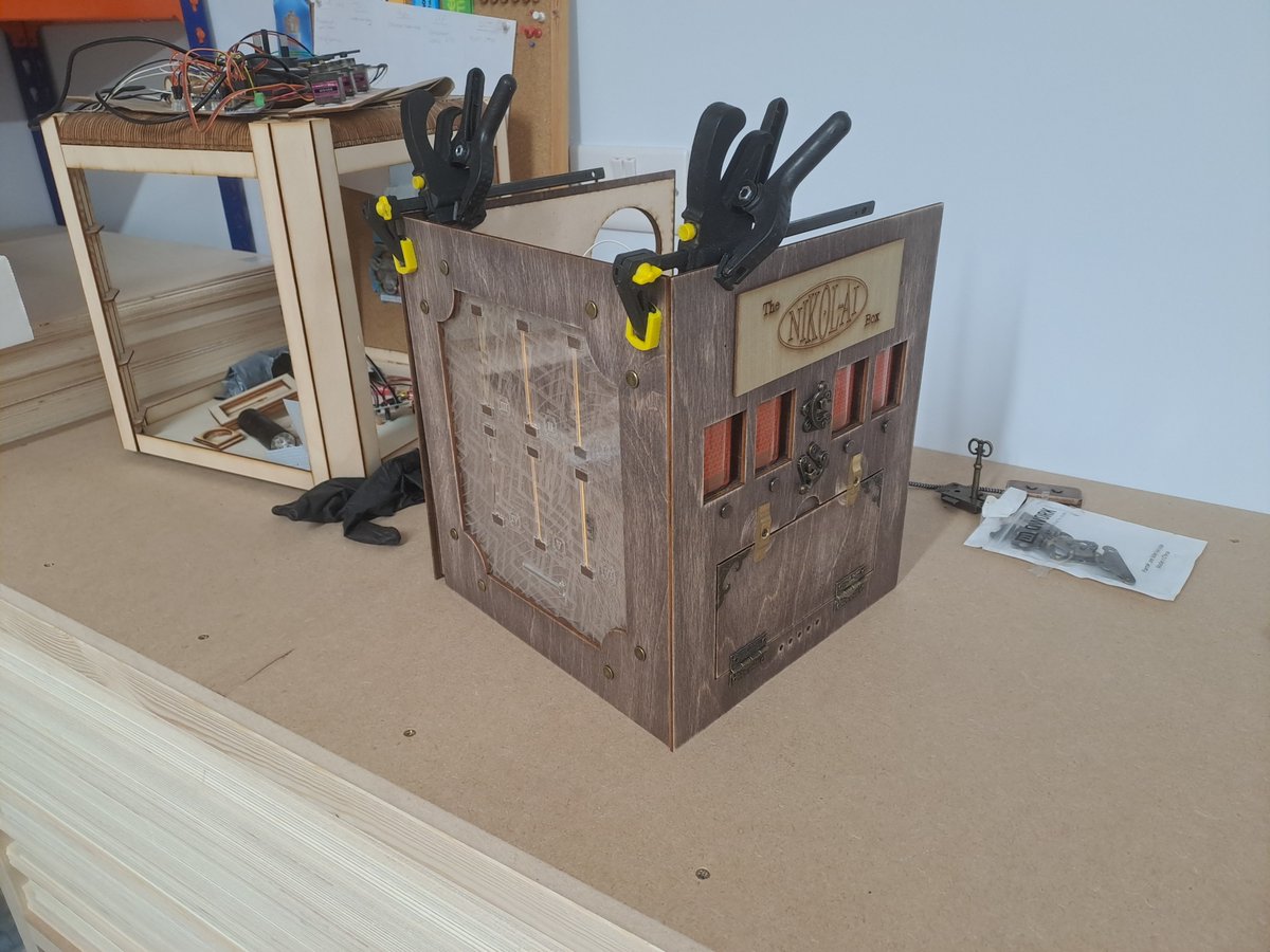 msraynsford's tweet image. Did some test fitting today, need to find some laser time to cut more parts. #makevember