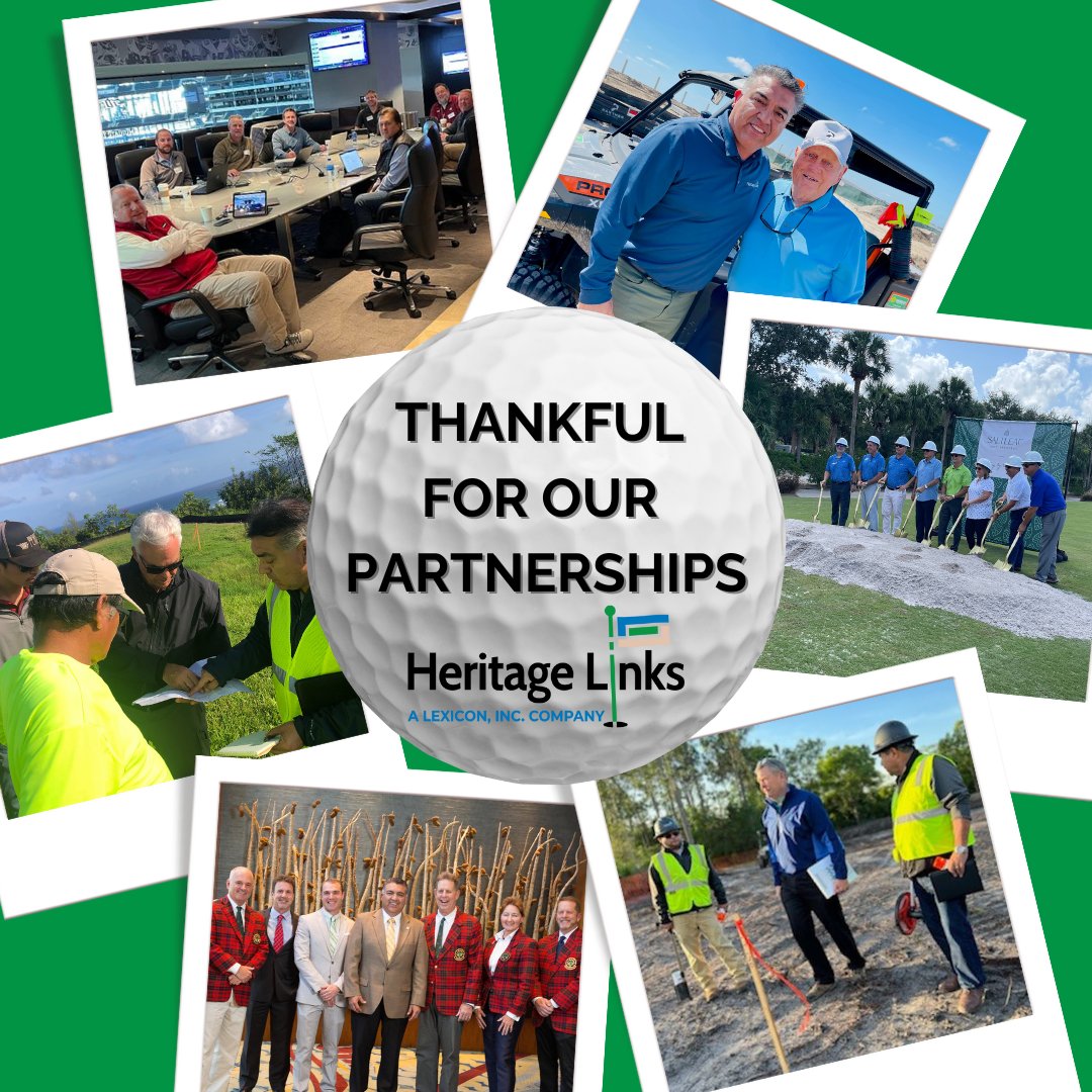 This Thanksgiving, we extend our heartfelt gratitude to our cherished partners.

Your trust, collaboration, & shared vision have fueled our accomplishments, allowing us to craft golfing wonders together. We sincerely appreciate your unwavering support!

#HeritageLinks #Gratitude