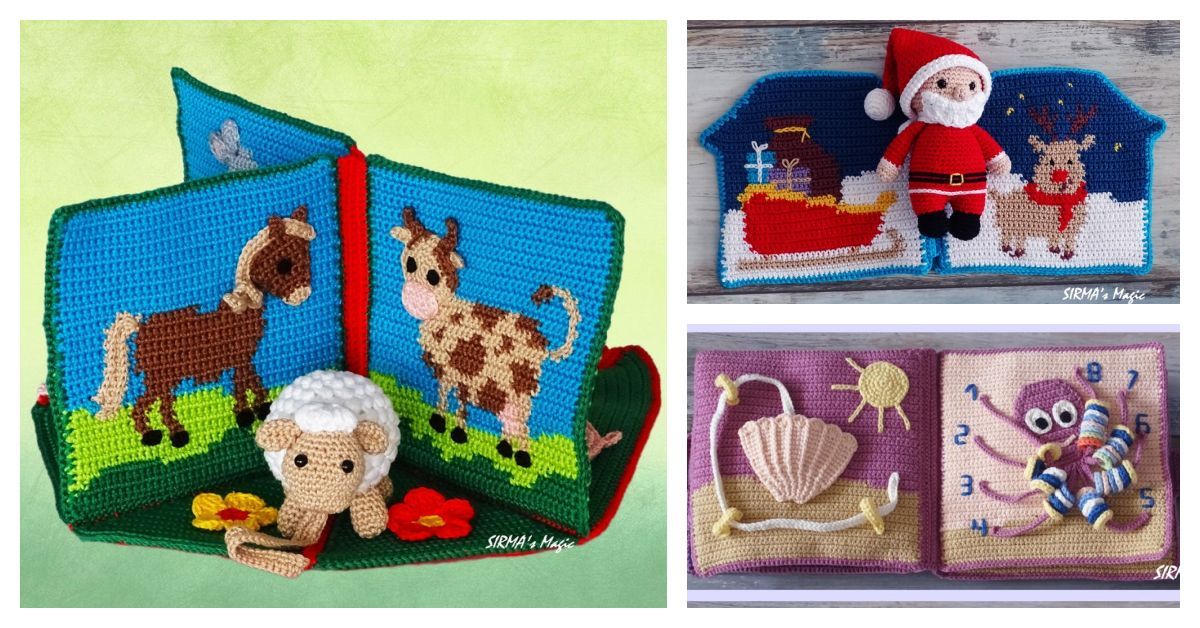 knithacker's tweet photo. Five 'Quiet Book' Patterns By Tanya Borisova of Sirma's Magic ... Make Learning Fibery &amp; Fun! 👉 https://t.co/M8efbtqtLx #crochet #handmade #quietbook #babygift #giftideas https://t.co/s5mpFXUHnP