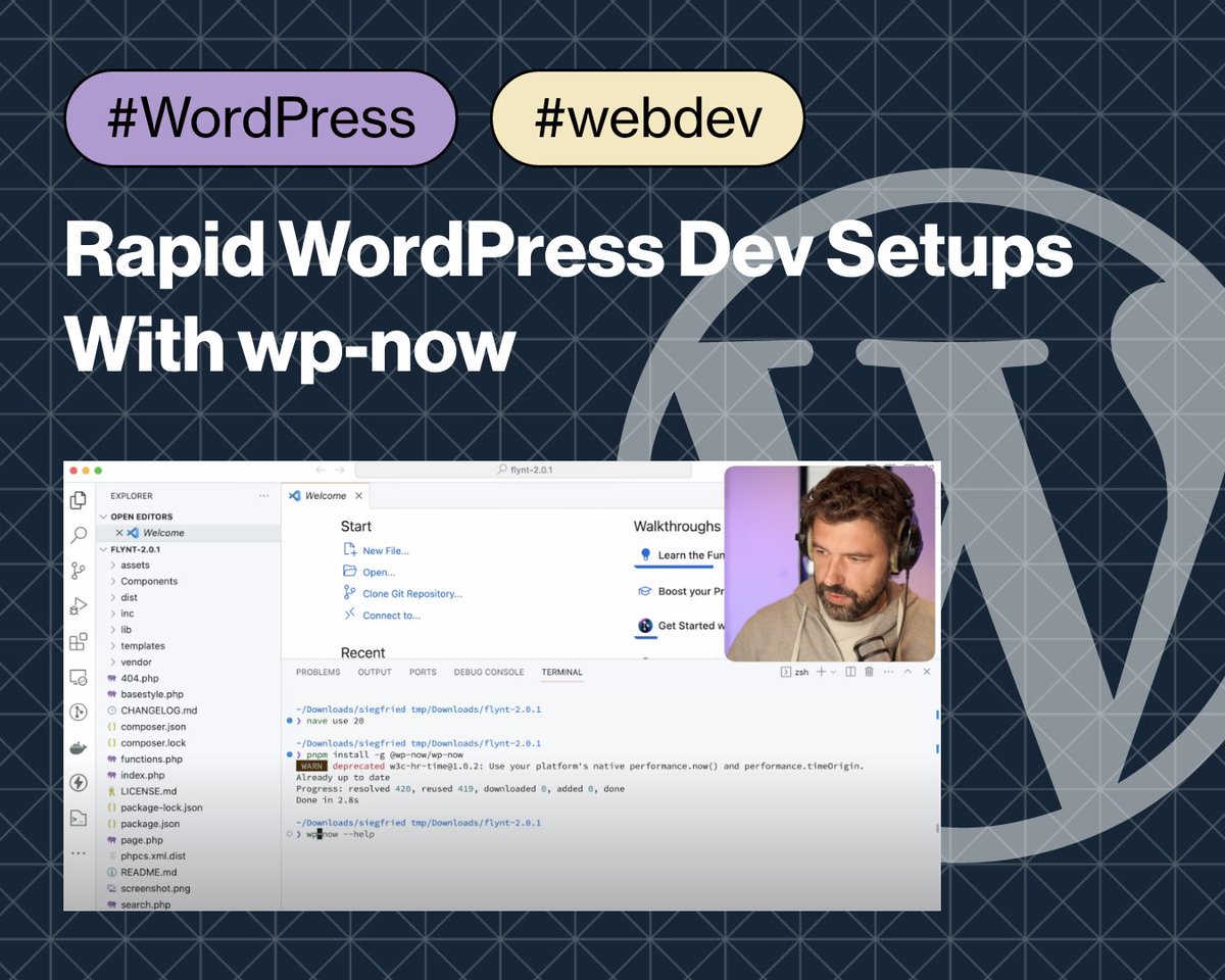 Discover effortless #WordPress setup with wp-now! Watch the tutorial on 'Siegfried, deploy!', a <a href="/bleechberlin/">Bleech</a> production, for a quick, smart WordPress configuration and say goodbye to setup hassles. 🧙‍♂️💻 

👉 ow.ly/LJ5V50Q7zYj
#webdev #tips