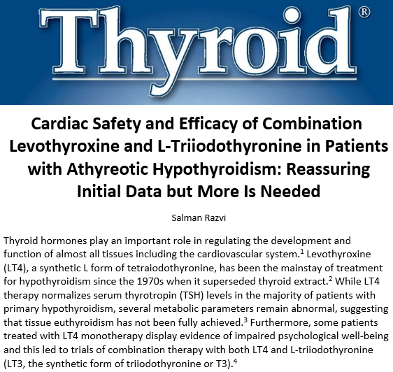 thyroidjournal's tweet photo. Read now - Dr. Salman Razvi adds Important considerations about the cardiac effects of LT4-LT3 combination therapy for pts w/ #hypothyroidism in #ThyroidJournal

https://t.co/1uLjIgk5fA

@UniofNewcastle #thyroid #endotwitter #medtwitter #levothyroxine #cytomel https://t.co/N2ckUjkvWN