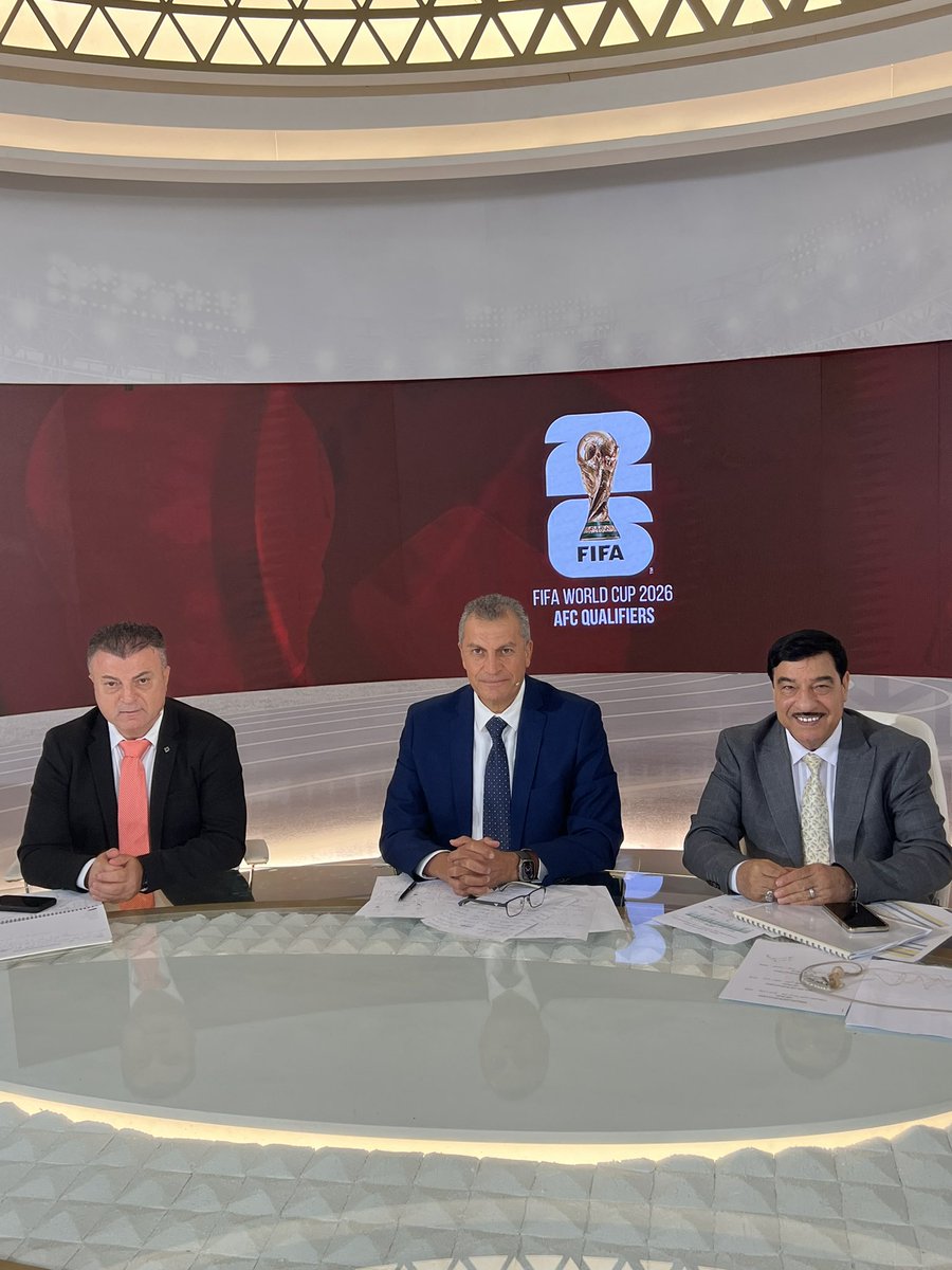 Radwan063481682's tweet photo. الاستوديو التحليلي للتصفيات المزدوجة لكاس العالم واسيا على قناة الكاس الرياضية  👍🏻🌹❤️ https://t.co/5K6EcqVRGz