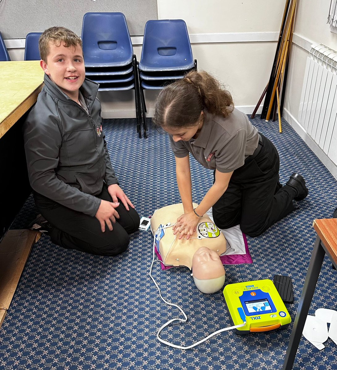 Last night the youths carried on their casualty care skills from the previous week’s BA drill where they rescued a casualty. CPR and defibrillator familiarisation learning essential life skills that may help them save a life one day.