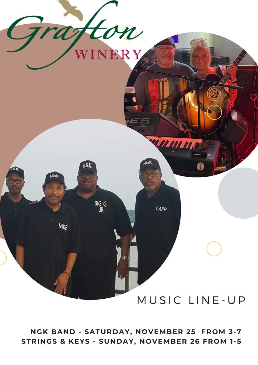 Live music this weekend kicks off with the NGK band on Saturday from 3-7 pm! Enjoy the Thanksgiving weekend with us and bring the family out.